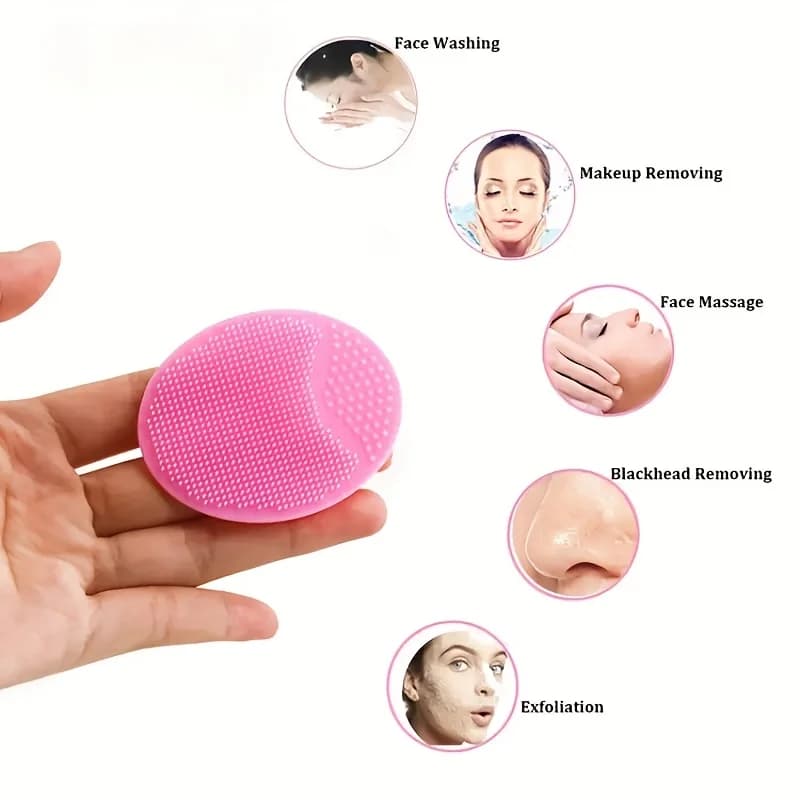 Escova de silicone macia para lavar o rosto, escova manual para limpeza facial, esfoliante, removedor de cravos, almofada de massagem, removedor de maquiagem, ferramenta de cuidados com a pele para mulheres
