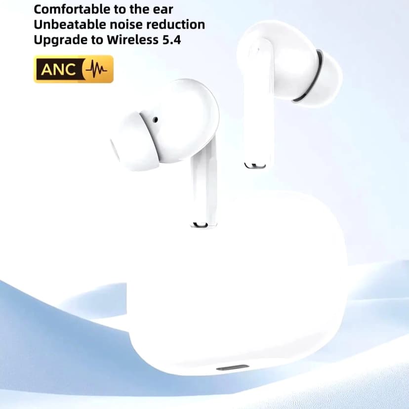 Fone de ouvido Bluetooth TWS Air Pro, sem fio, com cancelamento de ruído, fones de ouvido Bluetooth com controle por toque, fones de ouvido estéreo HiFi 3D com cancelamento de ruído, microfone embutido com estojo de carregamento