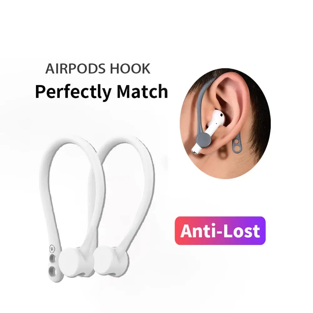 Gancho de orelha de proteção, suporte de silicone para fones de ouvido sem fio bluetooth, gancho de orelha para apple acessórios anti-perda air pods