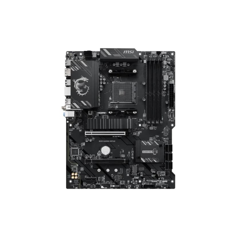 Placa-Mãe MSI B550 Gaming WiFi6E, AMD AM4, ATX, DDR4, Wi-Fi 6E, Bluetooth 5.3, Preto e Prata - B550 GAMING WIFI6E