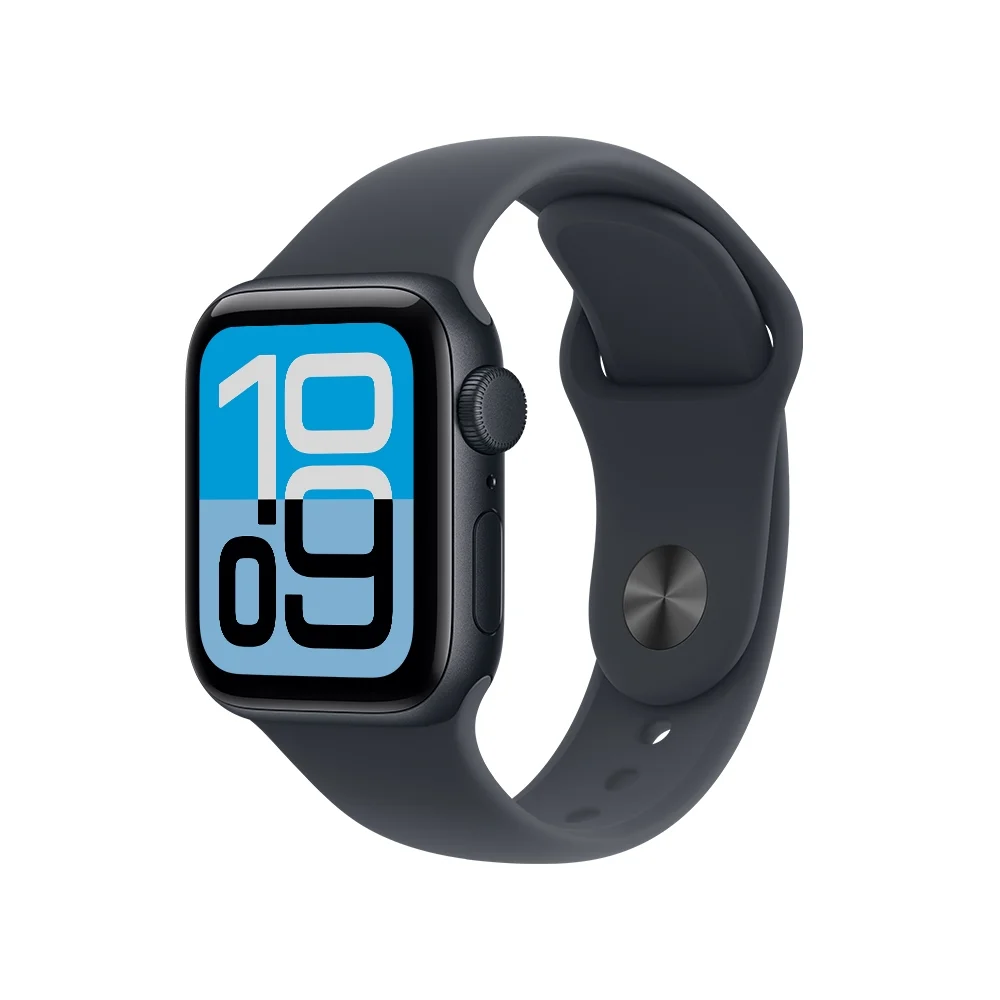 Apple Watch SE 3 GPS, Caixa Meia-noite de Alumínio de 40 mm, Pulseira Esportiva Meia-noite, Tamanho M/G - MEHC4AM/A