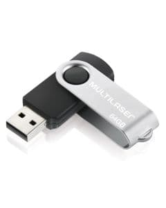 Pen Drive Multilaser Twist 64GB Preto - PD590