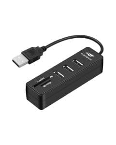 Hub C3Tech USB 2.0 HU-L200BK 480Mbps 5 Portas - Preto
