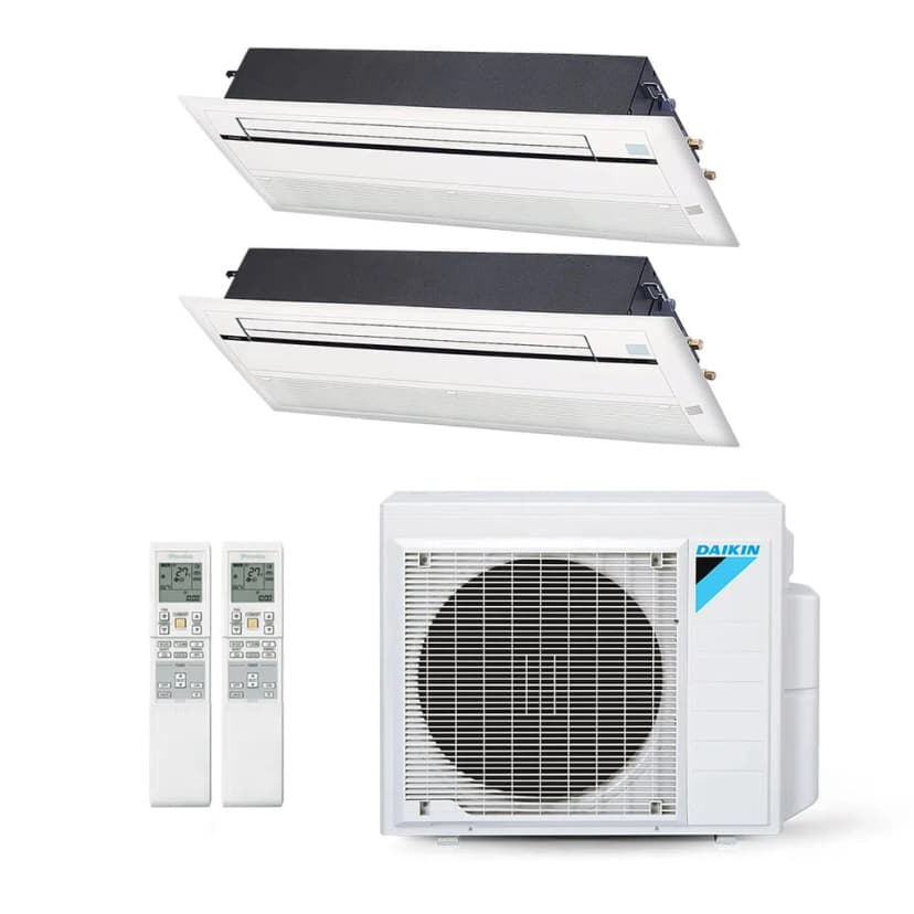 Ar-Condicionado Multi Split Inverter Daikin 34.000 BTUs (2x Evap Cassete 1 Via 18.000) Quente/Frio 220V