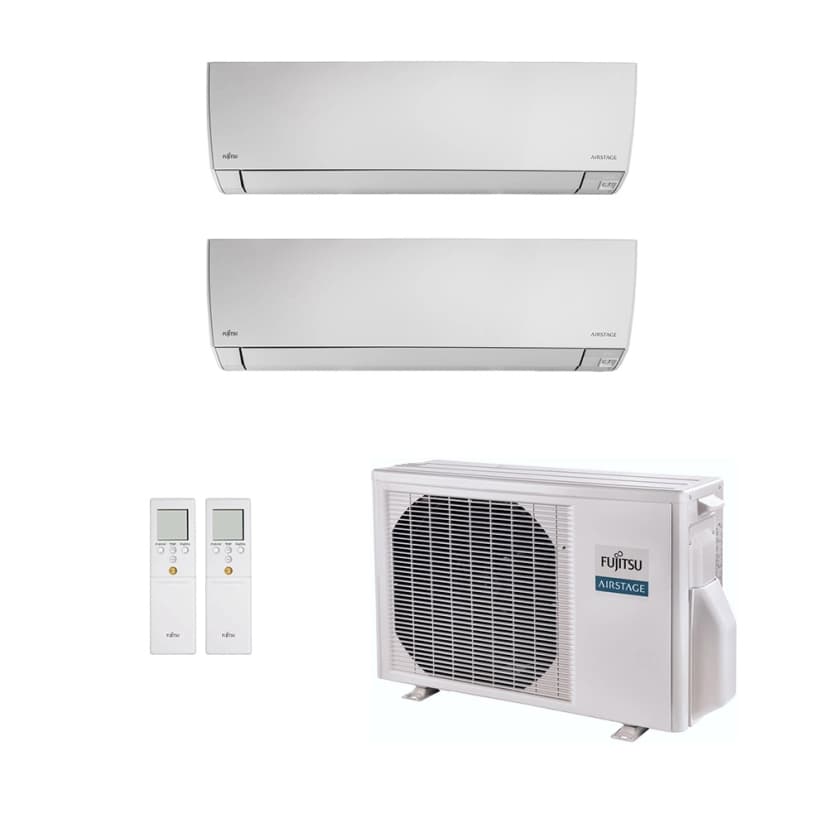 Ar-Condicionado Multi Split Inverter Fujitsu 14.000 (2x Evap HW 9.000) Quente/Frio 220V