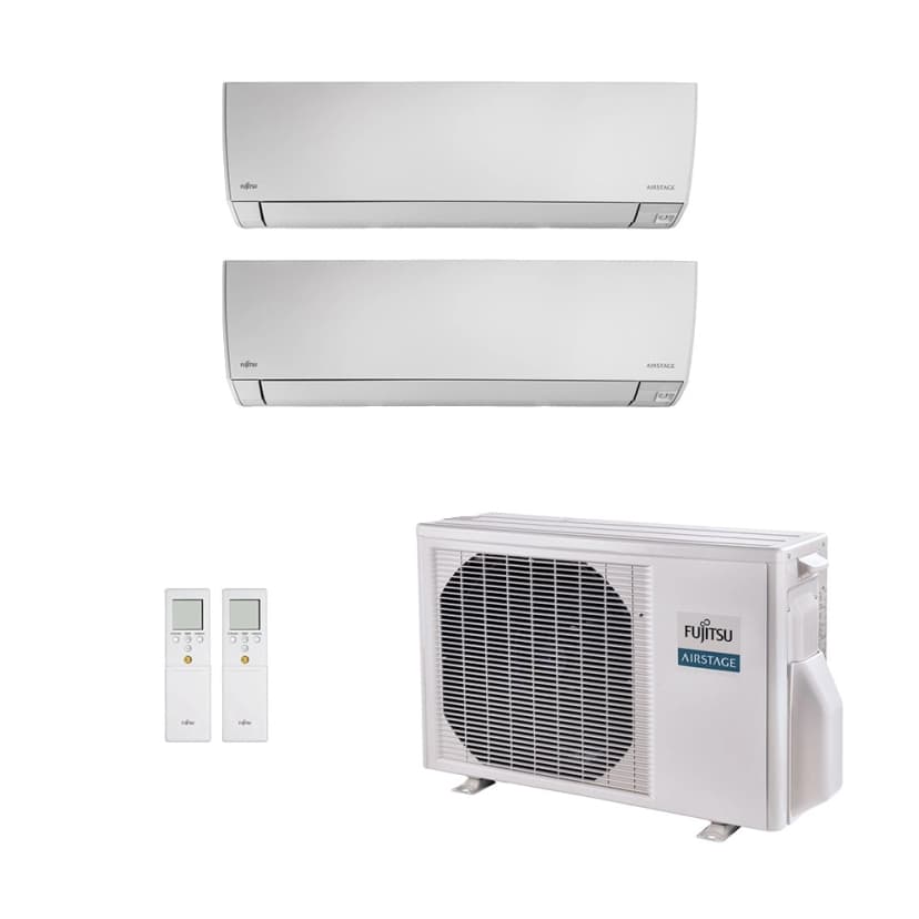 Ar-Condicionado Multi Split Inverter Fujitsu 18.000 (2x Evap HW 12.000) Quente/Frio 220V