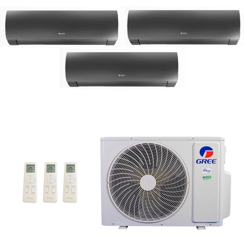 Ar-Condicionado Multi Split Inverter Gree 24.000 (2x Evap HW 9.000 + 1x Evap HW 12.000) Quente/Frio 220V