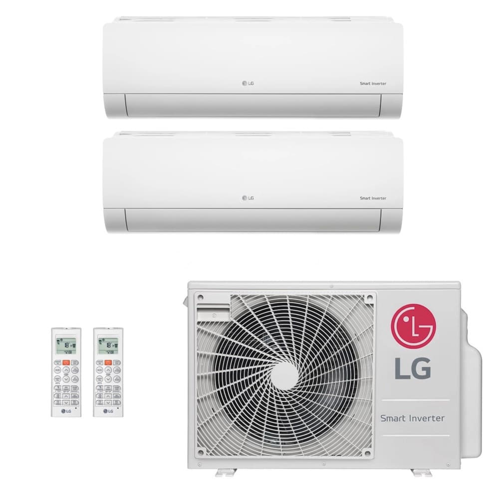 Ar-Condicionado Multi Split Inverter LG 18.000 (1x Evap HW 7.000 + 1x Evap HW 12.000) Quente/Frio 220V