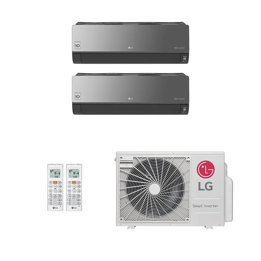 Ar-Condicionado Multi Split Inverter LG 18.000 (1x Evap HW Artcool 7.000 + 1x Evap HW Artcool 12.000) Quente/Frio 220V