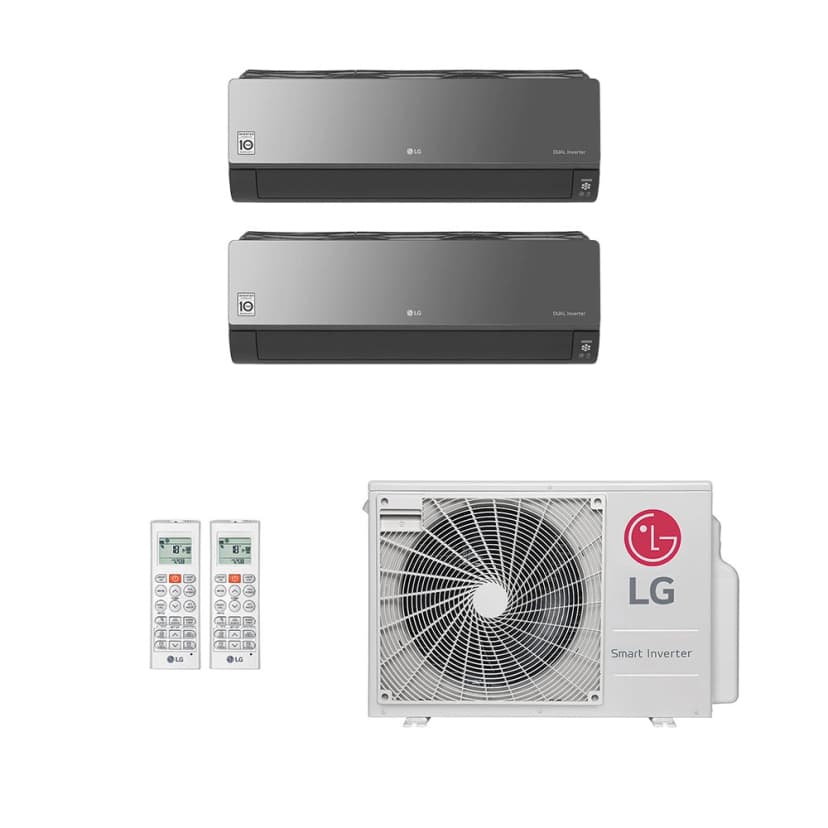 Ar-Condicionado Multi Split Inverter LG 18.000 (1x Evap HW Artcool 7.000 + 1x Evap HW Artcool 12.000) Quente/Frio 220V