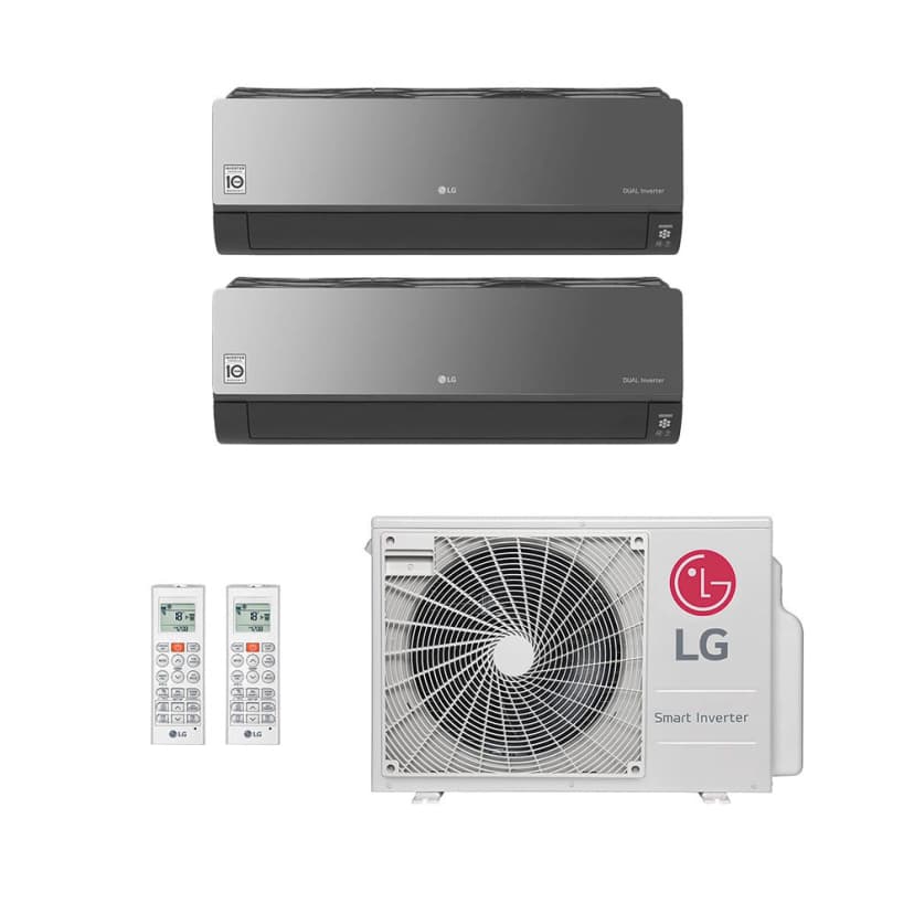 Ar-Condicionado Multi Split Inverter LG 18.000 (2x Evap HW Artcool 12.000) Quente/Frio 220V