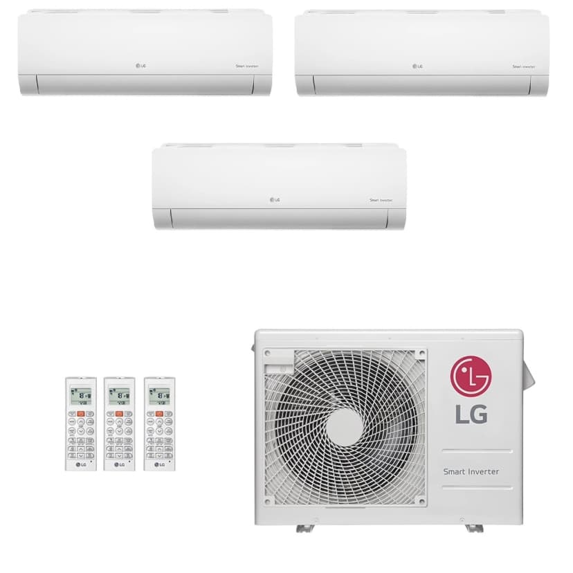 Ar-Condicionado Multi Split Inverter LG 21.000 (3x Evap HW 9.000) Quente/Frio 220V