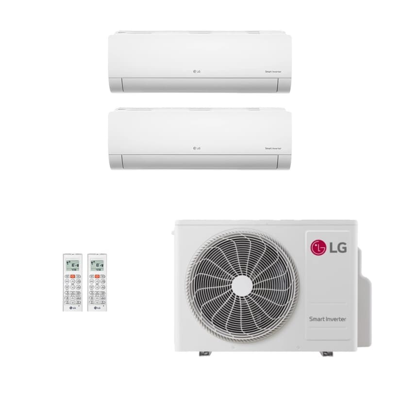 Ar-Condicionado Multi Split Inverter LG 24.000 (1x Evap HW 12.000 + 1x Evap HW 18.000) Só Frio 220V