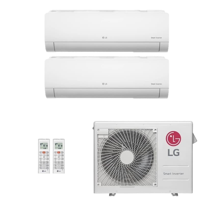 Ar-Condicionado Multi Split Inverter LG 24.000 (1x Evap HW 7.000 + 1x Evap HW 18.000) Quente/Frio 220V
