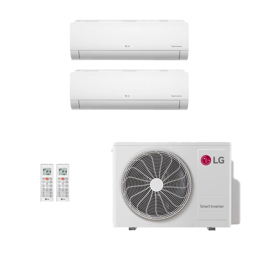 Ar-Condicionado Multi Split Inverter LG 24.000 (1x Evap HW 9.000 + 1x Evap HW 12.000) Só Frio 220V