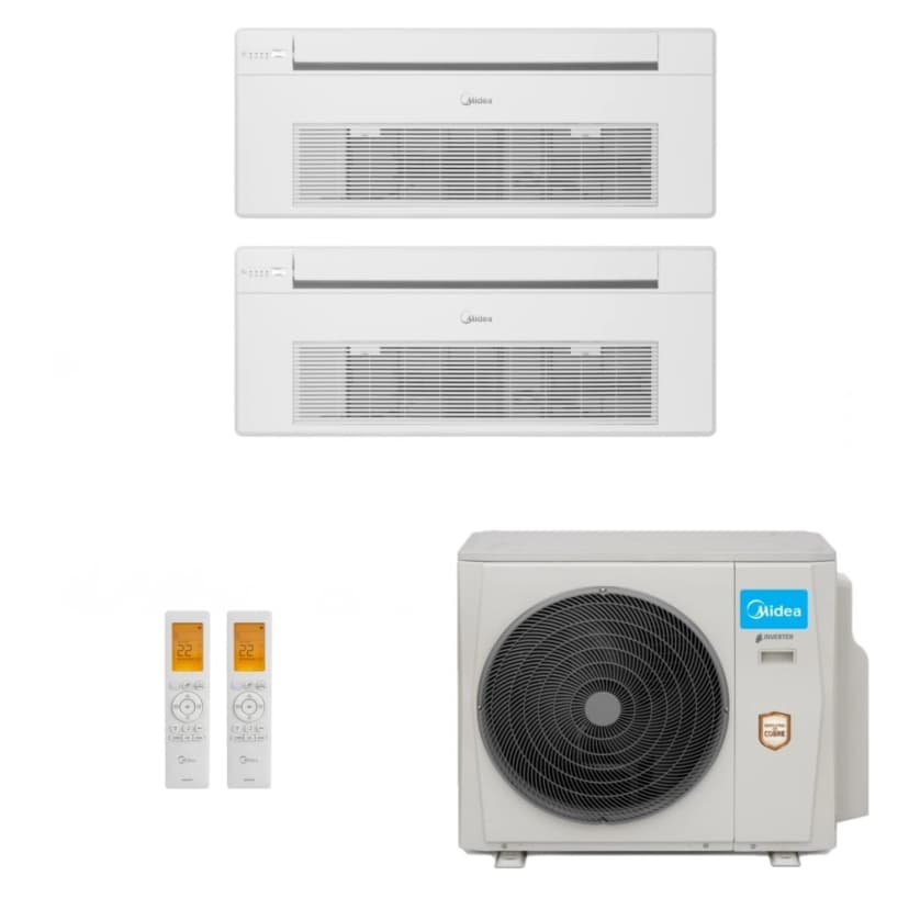 Ar-Condicionado Multi Split Inverter Midea 36.000 (2x Evap Cassete 1 Via 18.000) Quente/Frio 220V
